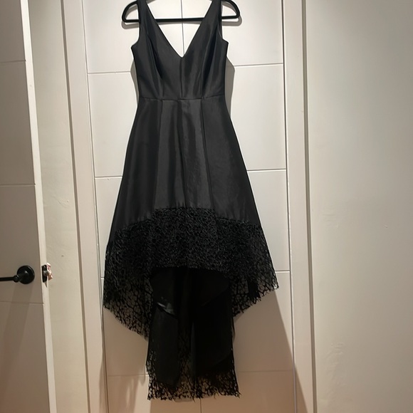 Betsy & Adam | Hi-Low Fit & Flare Dress | Size 6 Petite | Elegant Evening Look - Picture 2 of 7